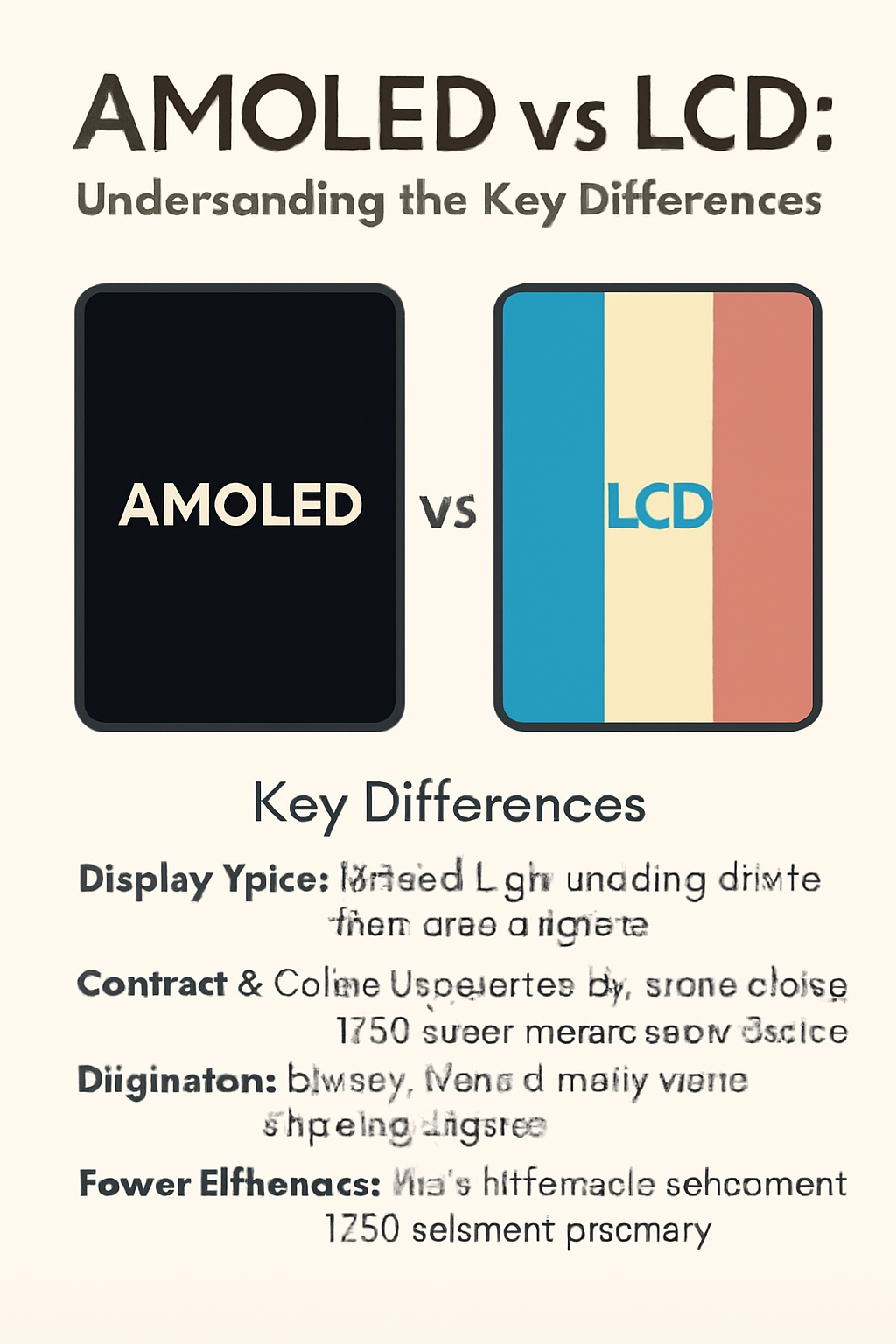 AMOLED vs LCD Comparison Chart